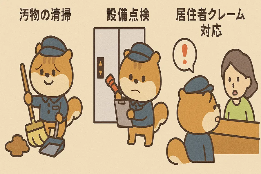 管理員の現場エピソードのイラスト