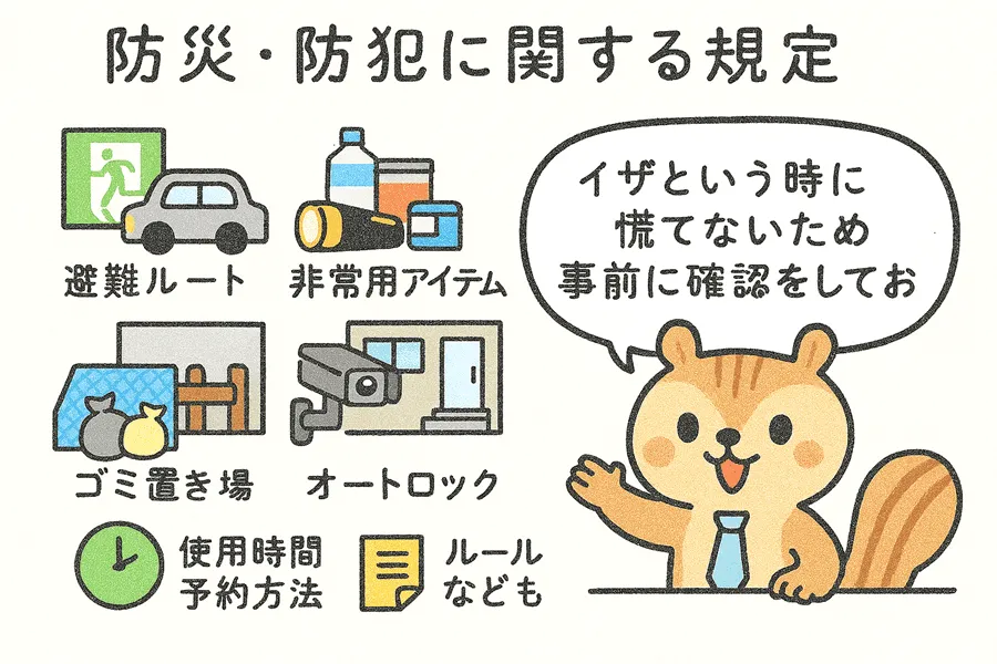 防災・防犯の規定