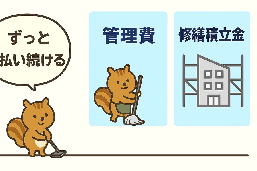 管理費と修繕積立金を表現したイラスト