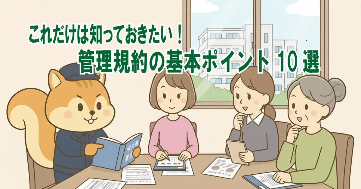 これだけは知っておきたい!管理規約の基本ポイント10選