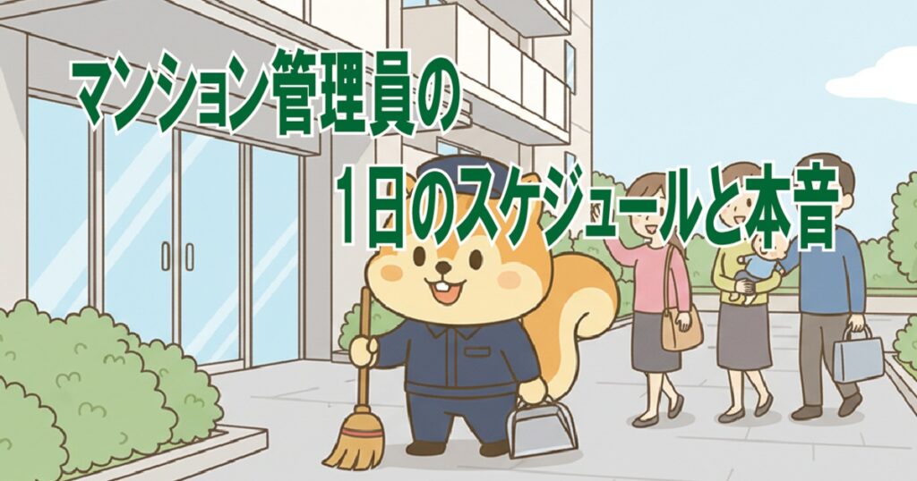 マンション管理員の1日のスケジュールと本音