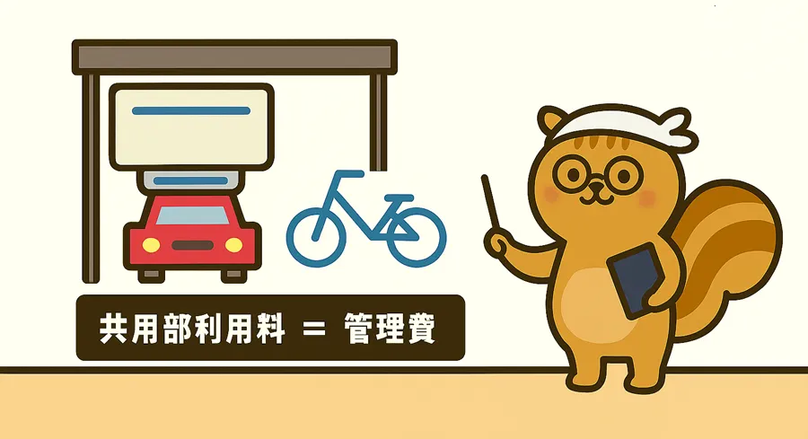 駐車場使用料を説明したイラスト