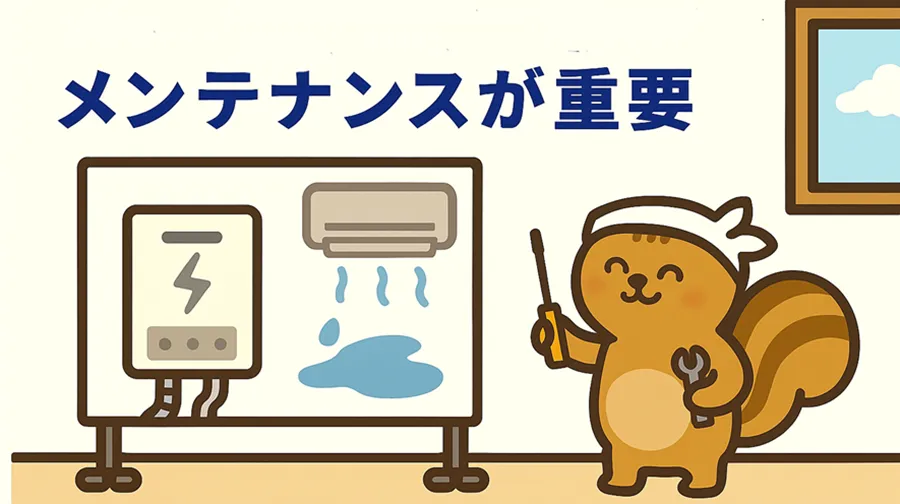 マンションのメンテナンスの重要性を説明したイラスト