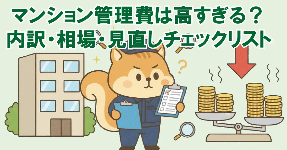 マンションの管理費は高すぎる 見直しチェックポイント