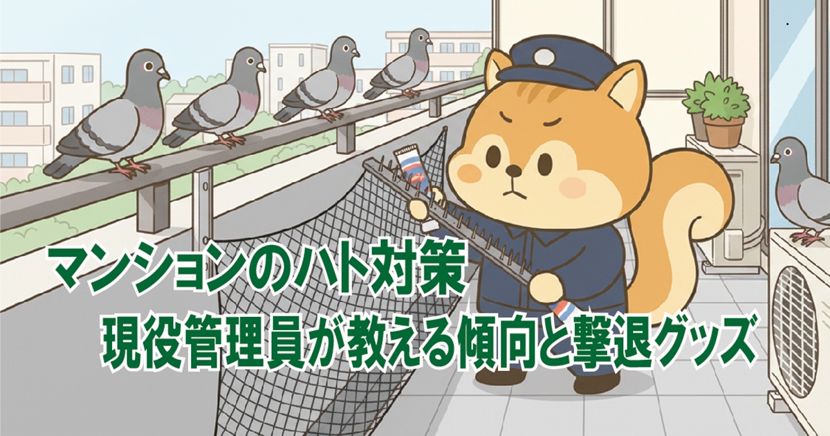 マンションのハト対策｜現役管理員が教える傾向と撃退グッズ
