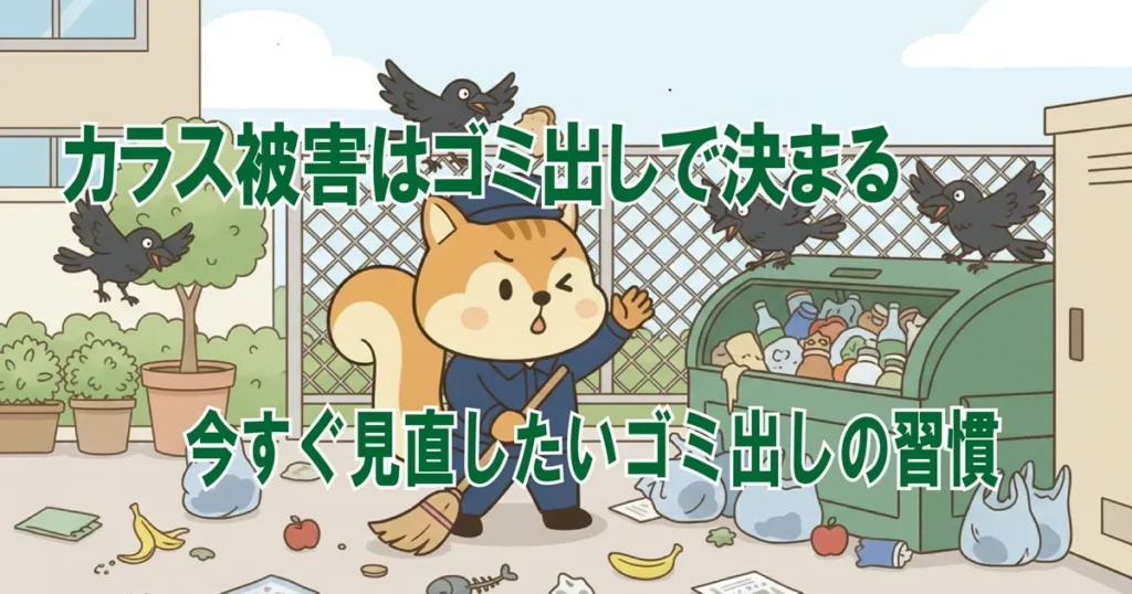カラス被害はゴミ出しで決まる｜マンション住民が今すぐ見直したいゴミ出しの習慣