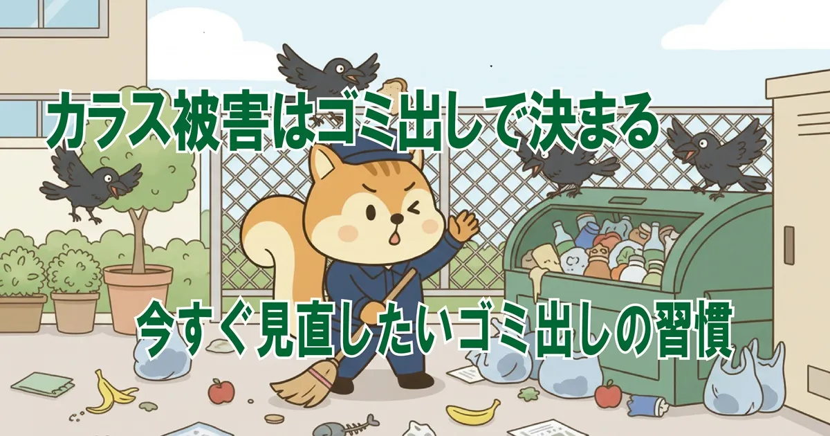 カラス被害はゴミ出しで決まる｜マンション住民が今すぐ見直したいゴミ出しの習慣