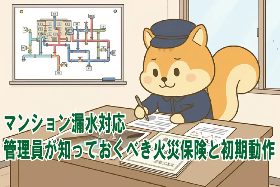マンション漏水対応|知っておくべき火災保険と初期動作