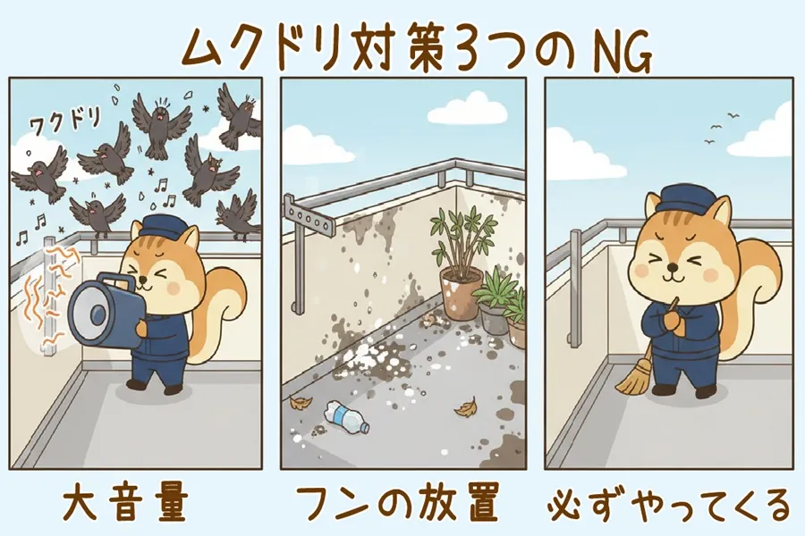 ムクドリ対策の3つのNG