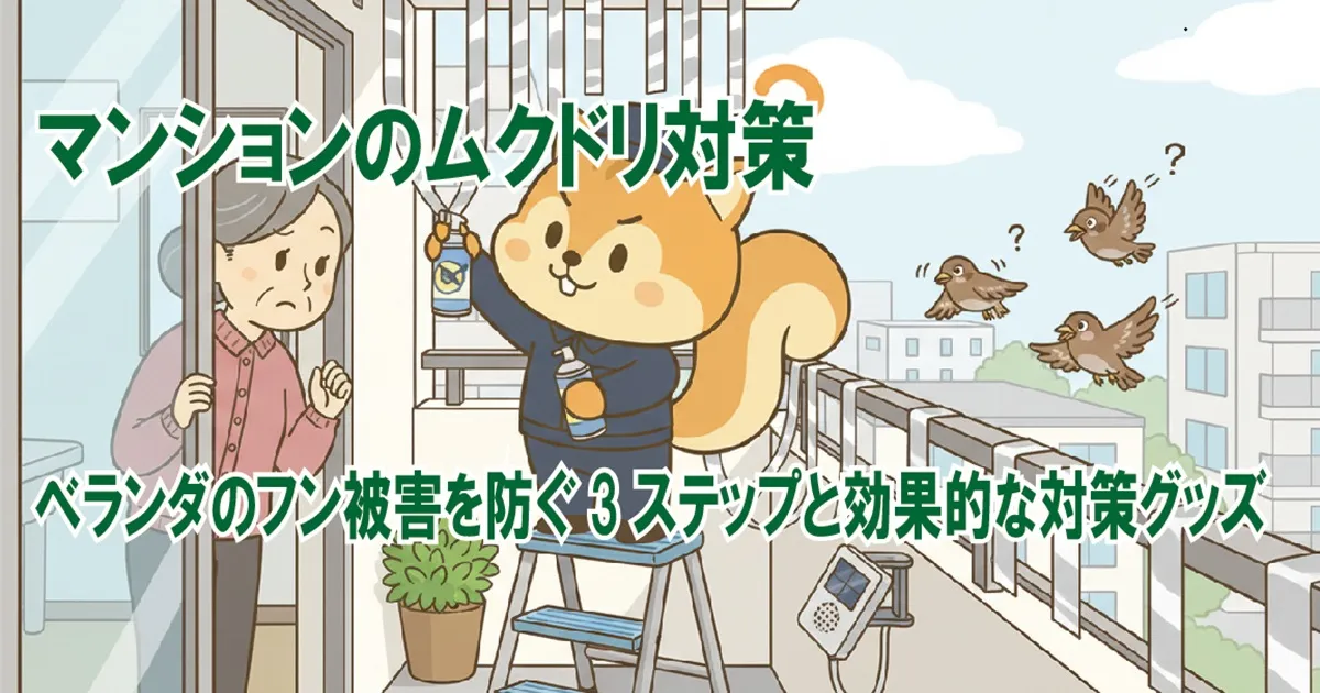 マンションのムクドリ対策|ベランダのフン被害を防ぐ3ステップと効果的な対策グッズ