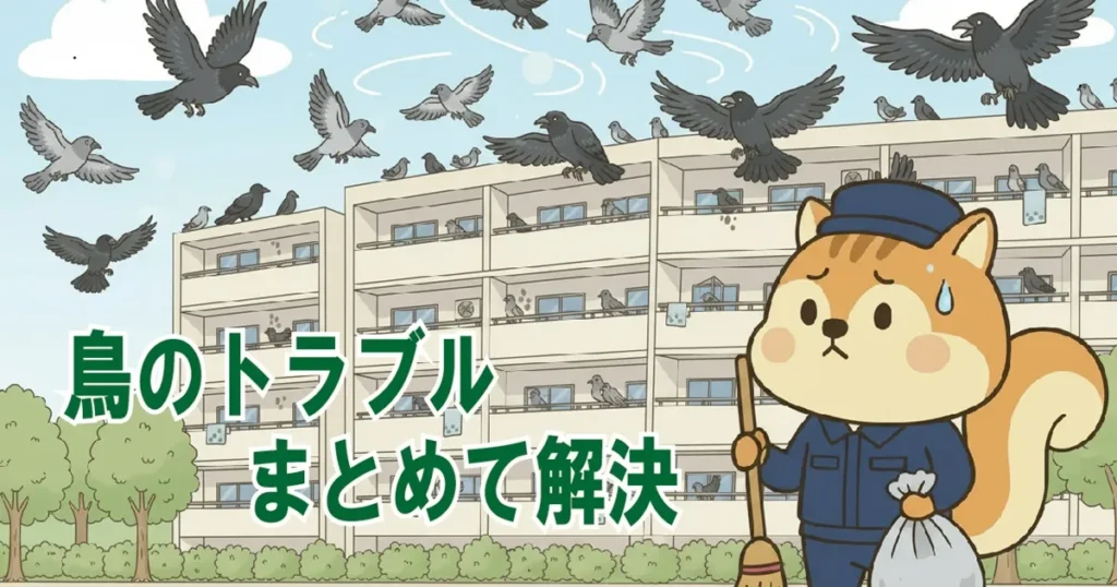 鳥のフン対策まとめて解決