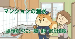 マンション漏水｜住民が最初にやること・原因・保険・責任を全部解説