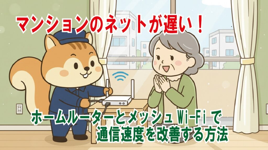 マンションのネットが遅い！ホームルーターとメッシュWi-Fiで通信速度を改善する方法