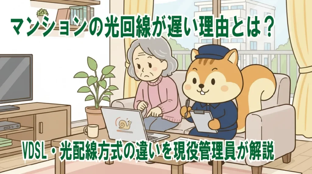 マンションの光回線が遅い理由とは？VDSL・光配線方式の違いを現役管理員が解説