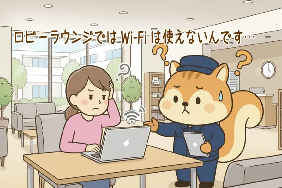 共用部でWi-Fiが使えなくて困っている住民