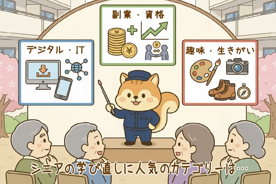 シニアの学び直しの人気カテゴリー