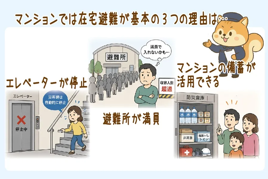 在宅避難が有効な3つの理由