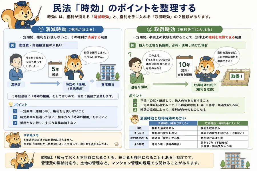 民法の「時効」のポイントを整理する