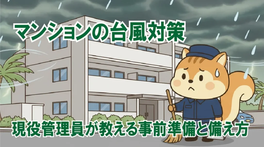 マンションの台風対策|現役管理員が教える事前準備と備え方【風・雨・飛来物】