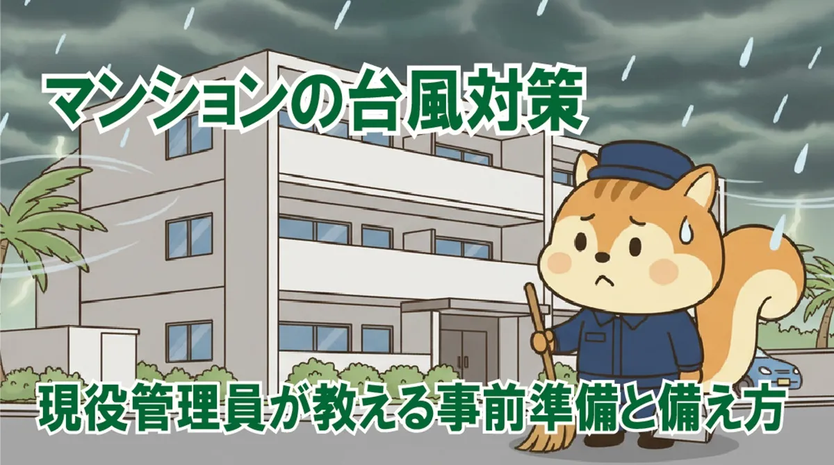 マンションの台風対策|現役管理員が教える事前準備と備え方【風・雨・飛来物】