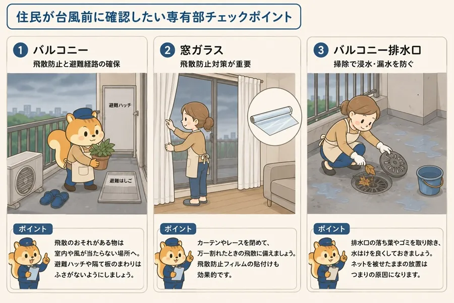 台風直前の住民のチェックポイント