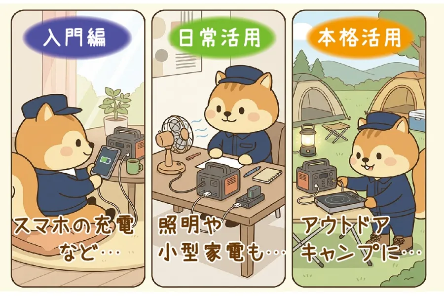 ポータブル電源の活用方法3パターン