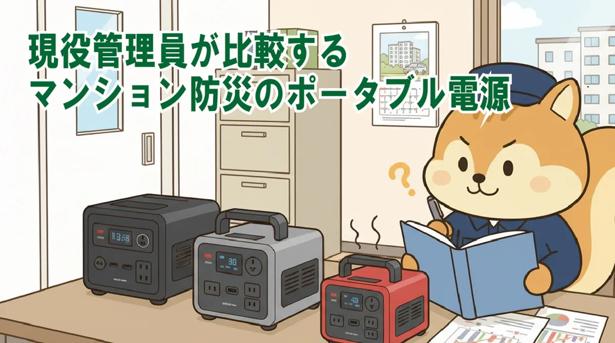 現役管理員が比較するマンション防災のポータブル電源|フェーズフリー防災 電源編
