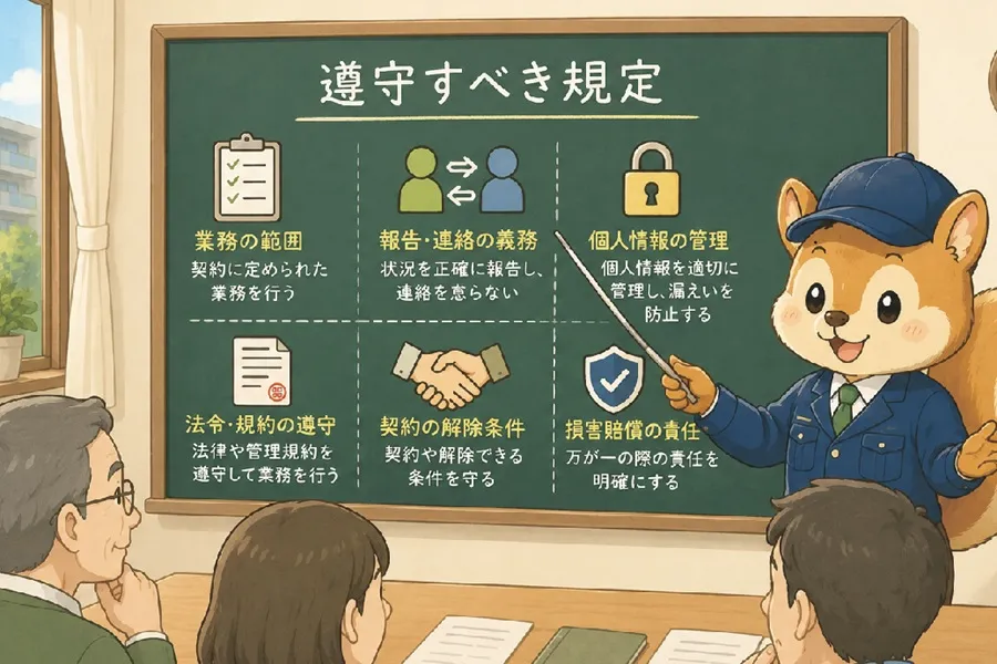 表循環委託契約の遵守すべき規定