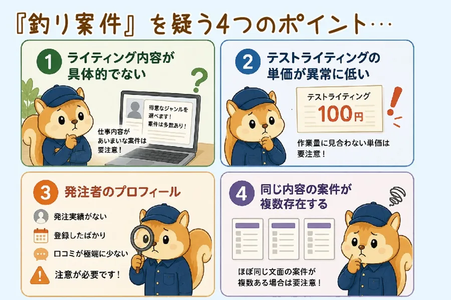 釣り案件を見分ける4つのチェックポイント