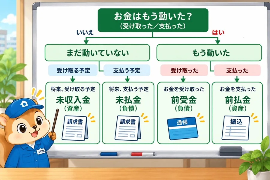 借方/貸方の決め方を解説するりす丸